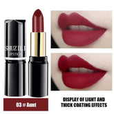 Long-Lasting Matte Lipstick - Original Tube, Smooth Texture, Moisturizing, Waterproof Formula - Aunt
